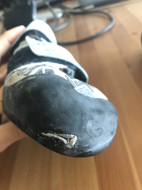 Too late to resole/repair climbing shoes?