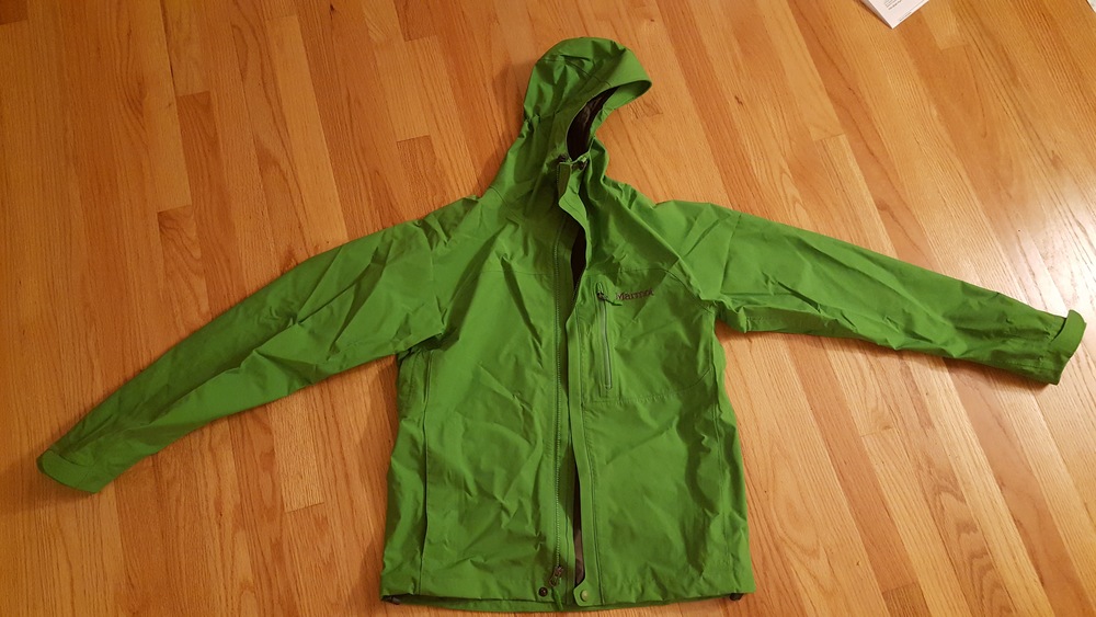 marmot green rain jacket