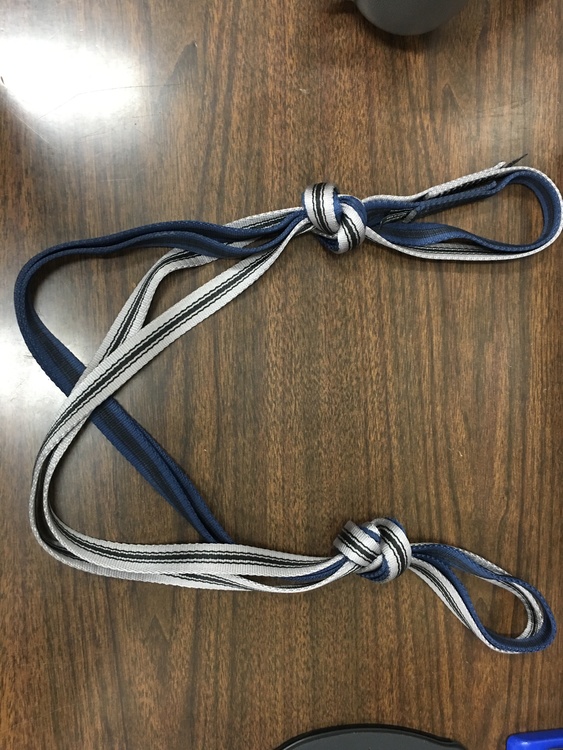 Using 2 120cm slings to tie a quad anchor