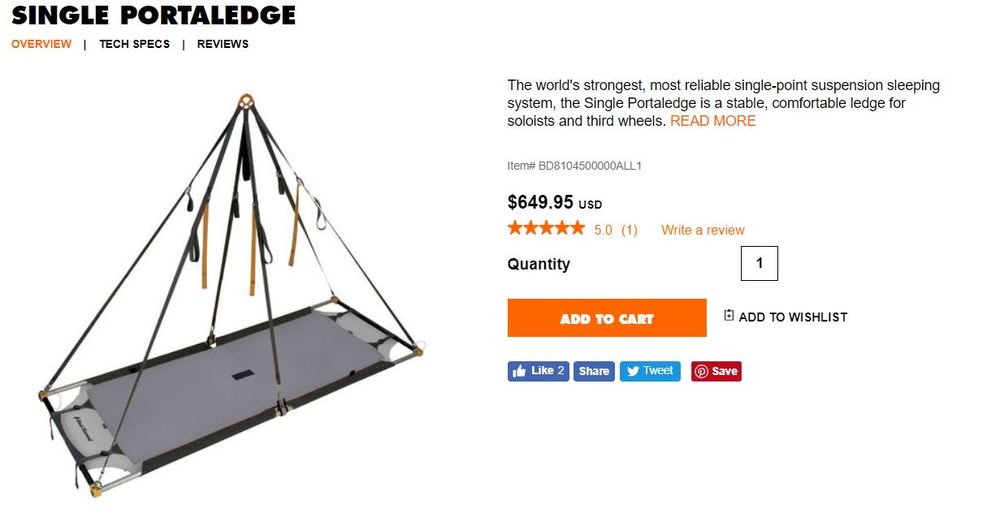 black diamond single portaledge