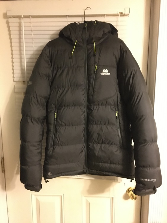 750 fill down jacket large $250 obo Mountain equip K7 baffle box Expedition