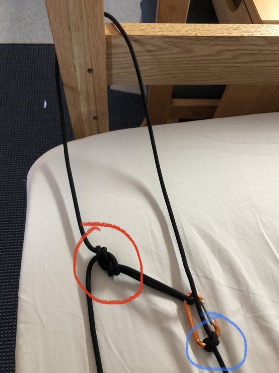 Natural Top Rope Anchor with Static Rope That is Too Long
