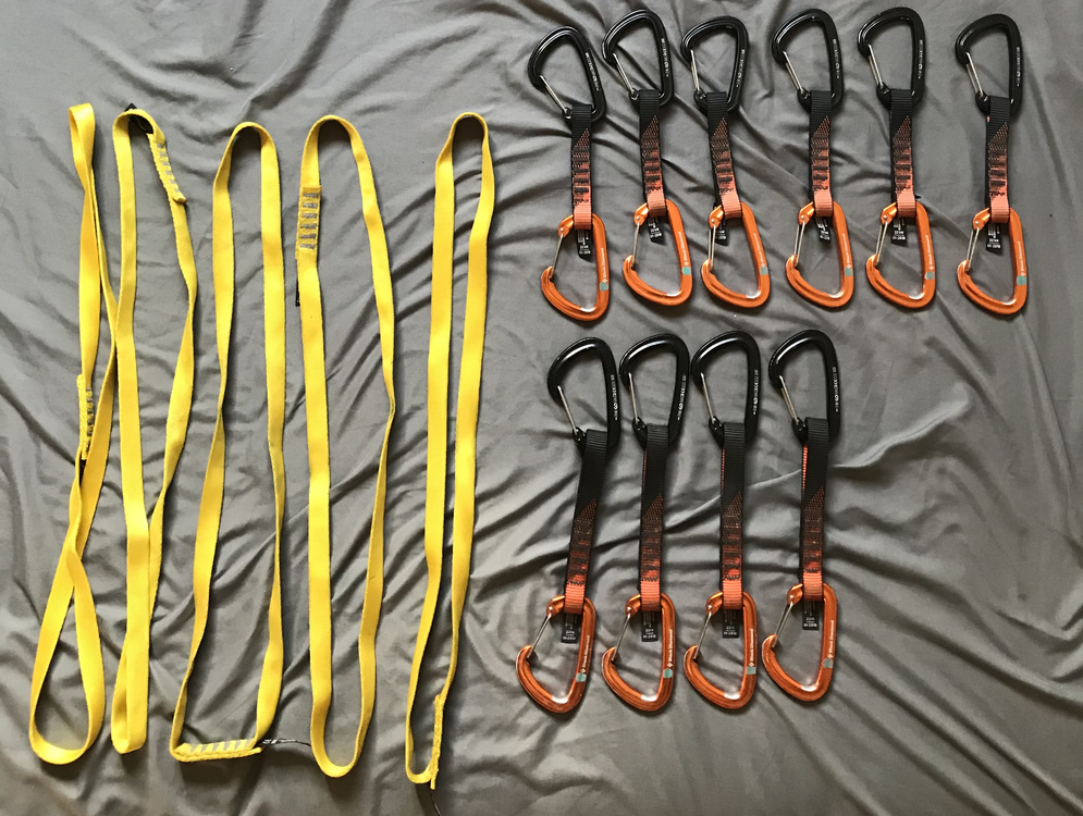 Sold: BD HOTWIRE QUICKDRAWS (10) & BD NYLON SLINGS (5) $100