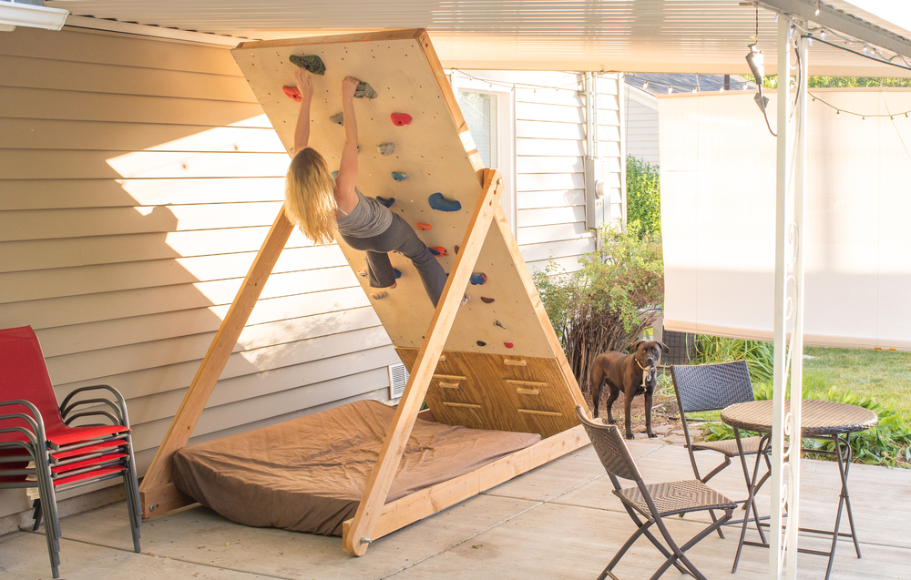 FOR SALE in SLC Adjustable FreeStanding Climbing Wall with Holds and