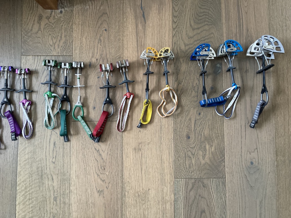 Climbing rack for sale Cams/Nuts