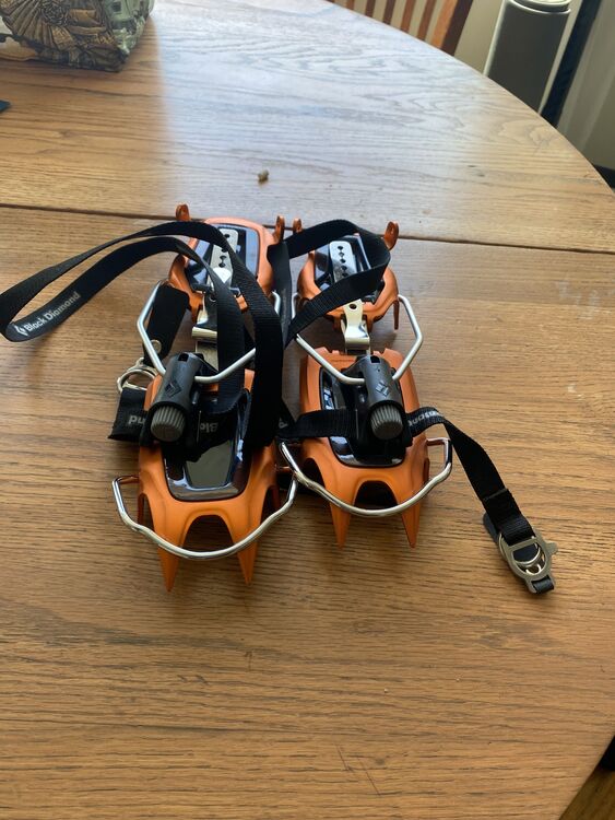 FS 5.10 Anasazi and Verdon size 9/42, BD Neve and Kahtoola KTS crampons