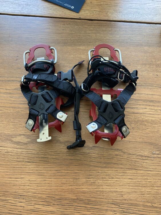 FS 5.10 Anasazi and Verdon size 9/42, BD Neve and Kahtoola KTS crampons