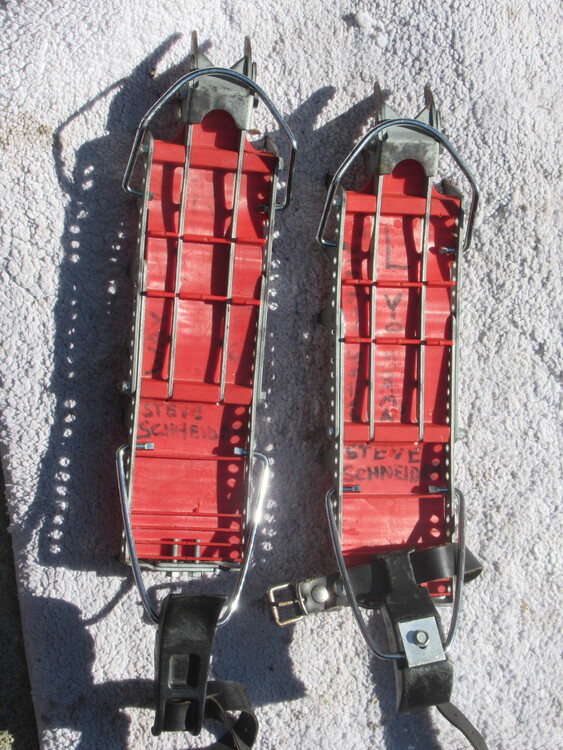 Crampons Trango Harpoons, Lowe Footfangs, Black Diamond adjustables