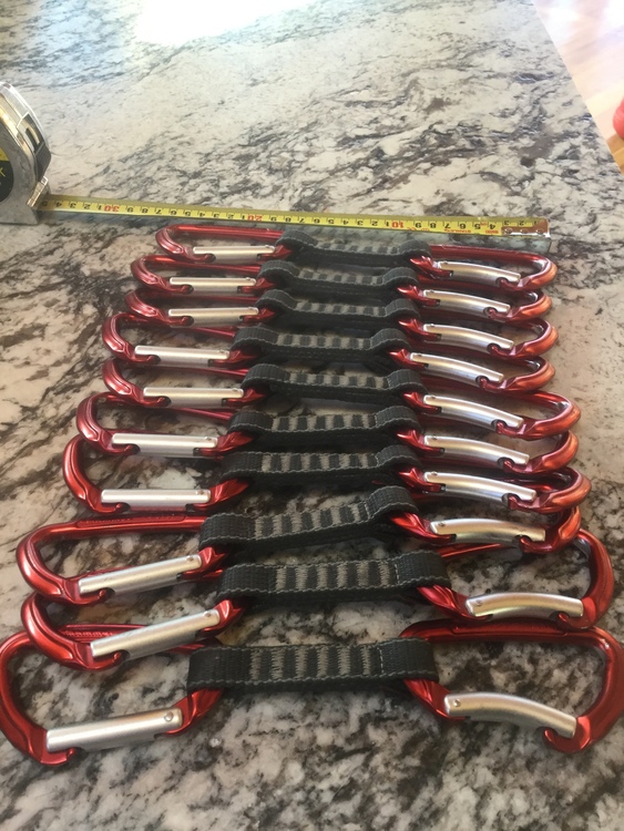 FS Mammut Quickdraws with Key Lock Carabiners. LOW PRICE! Free Shipping