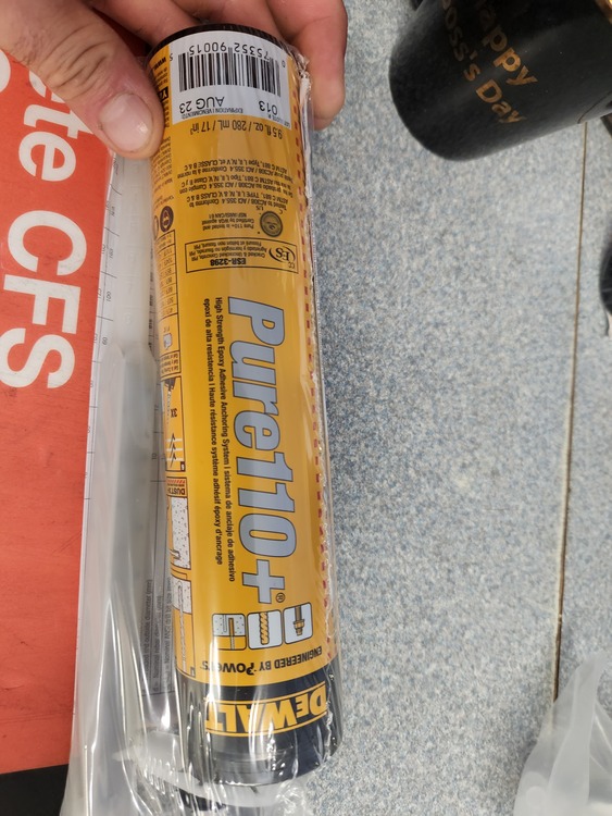 Adhesive working time and temps for gluein bolting