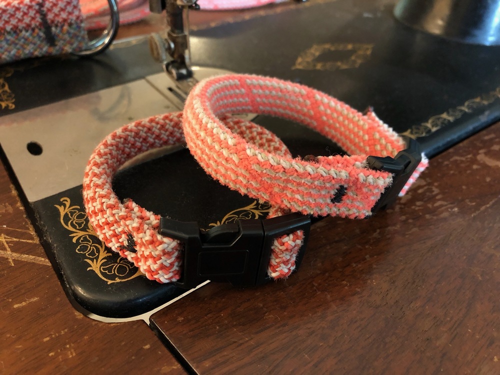 Bracelets made from retired climbing ropes