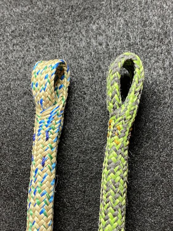 Bracelets made from retired climbing ropes