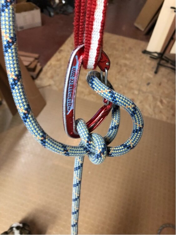 Best knot for rebelay (intermediate anchor) during top rope solo?