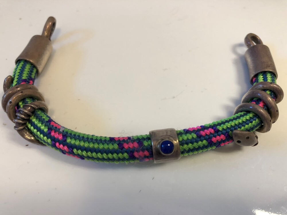 Bracelets made from retired climbing ropes