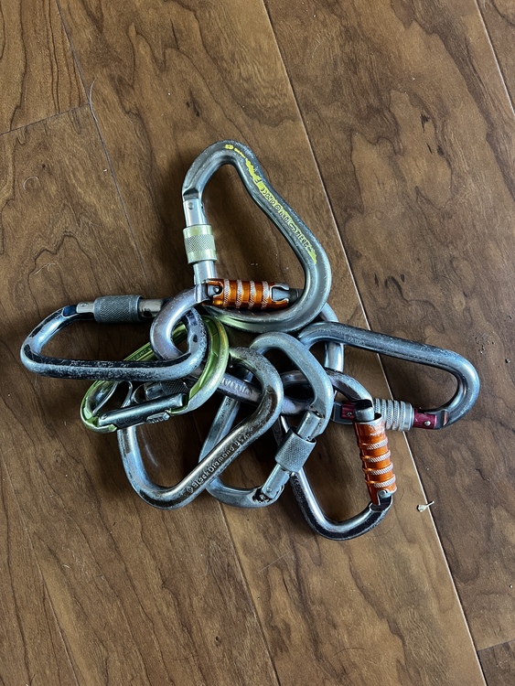 Misc. cams, nuts, quickdraws, etc FS cleaning out the gear closet