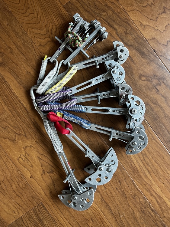 Misc. cams, nuts, quickdraws, etc FS cleaning out the gear closet