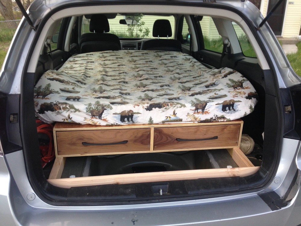 subaru outback storage drawers