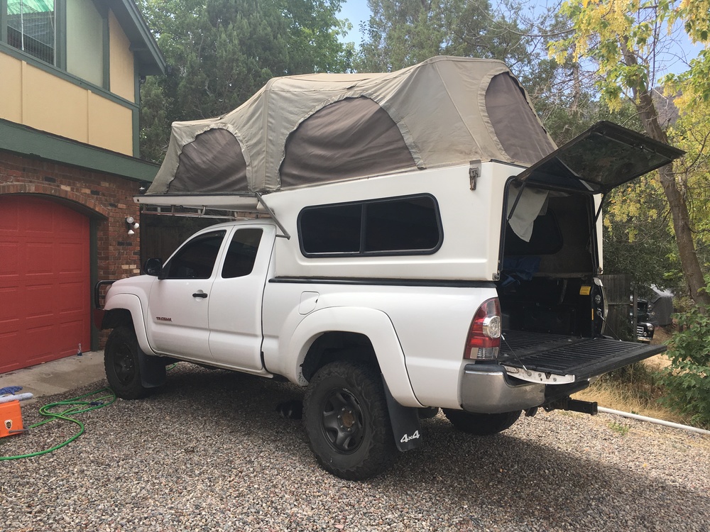 Flip pac camper for tacoma sized truck