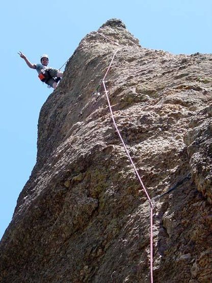 Almost ready to belay. Summer 2002