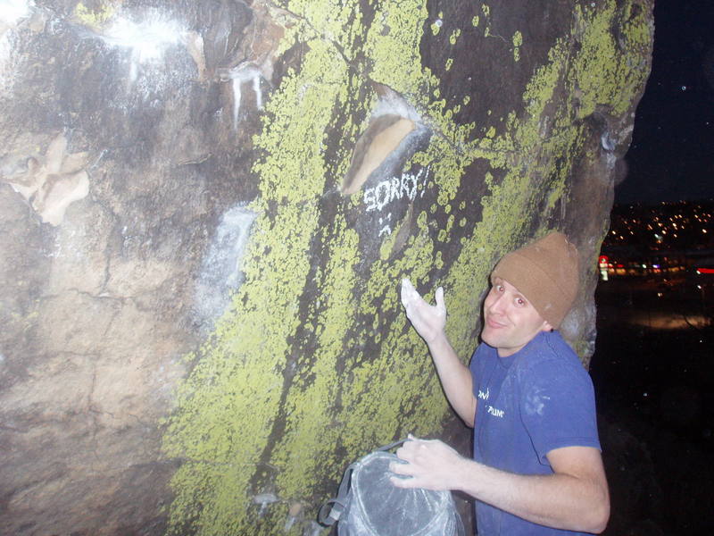 The unfortunate breaking of the main hold on the Green Monster boulder, what can you do