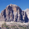Tofana di Rozes. <br>
<br>
One of the largest peaks near Cortina.  We didn't climb it, but there are 15-to-30-pitch routes for the adventurous.