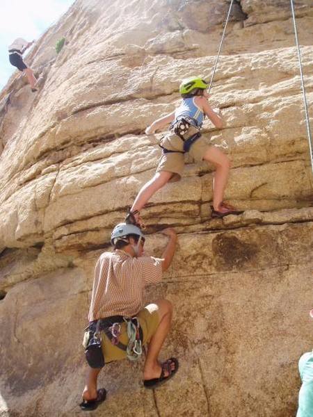 Some of the moves on this route are a little reachy for short people...