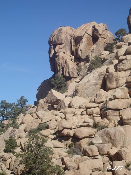Imaginary Voyage (5.10d) as viewed from the Atlantis area