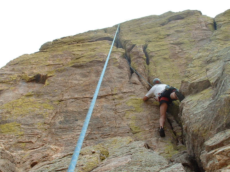 Rev. Robert Mcleod working the crux of the Green Monster.