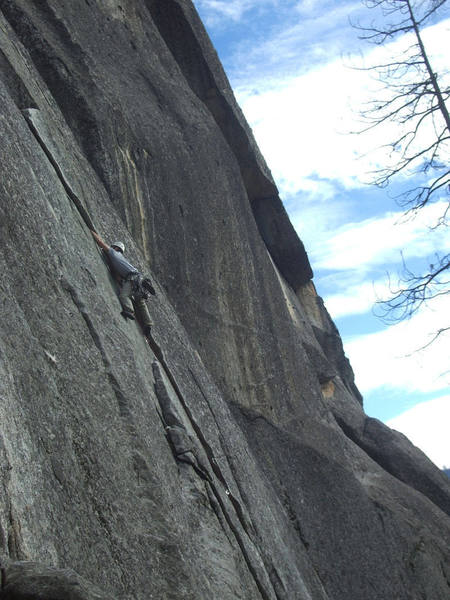 Mike Dahlquist rides the first pitch of Pony Express (5.8)