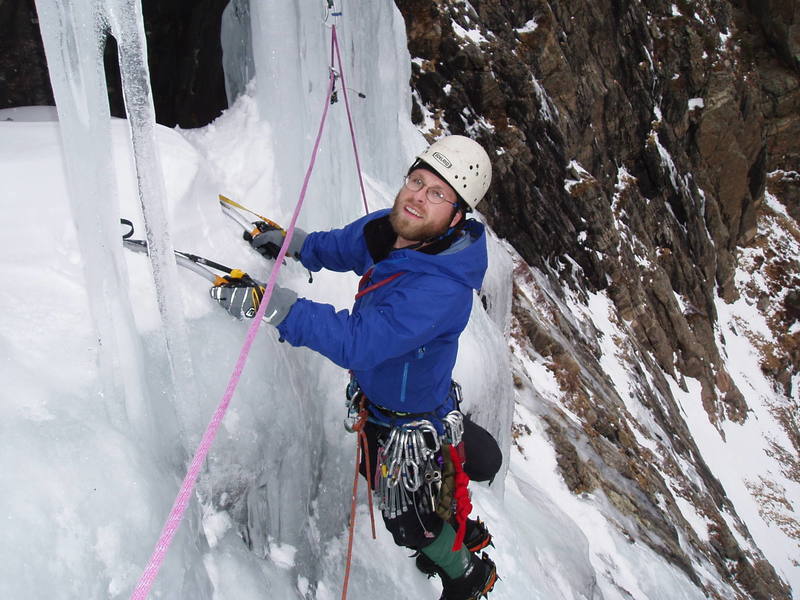 Brandon Miller enjoying the exposure on the 3rd pitch of " All Mixed Up" in RMNP