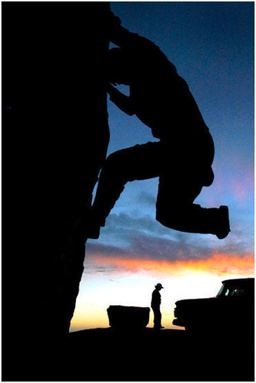 Self Portrait: bouldering at Mugu Rock