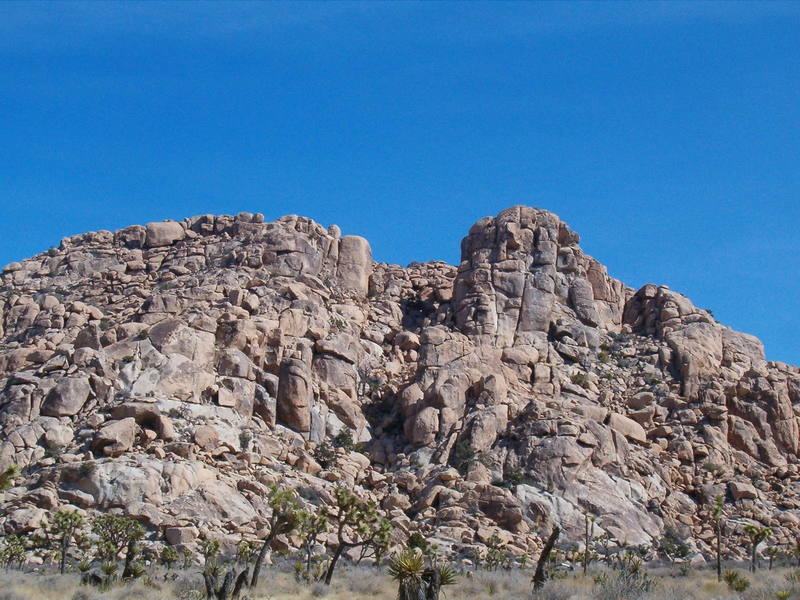 Cool Dome is the formation on the lower left side of the central gully, while Hidden Dome is visible as the large formation up and right at the top of the gully.