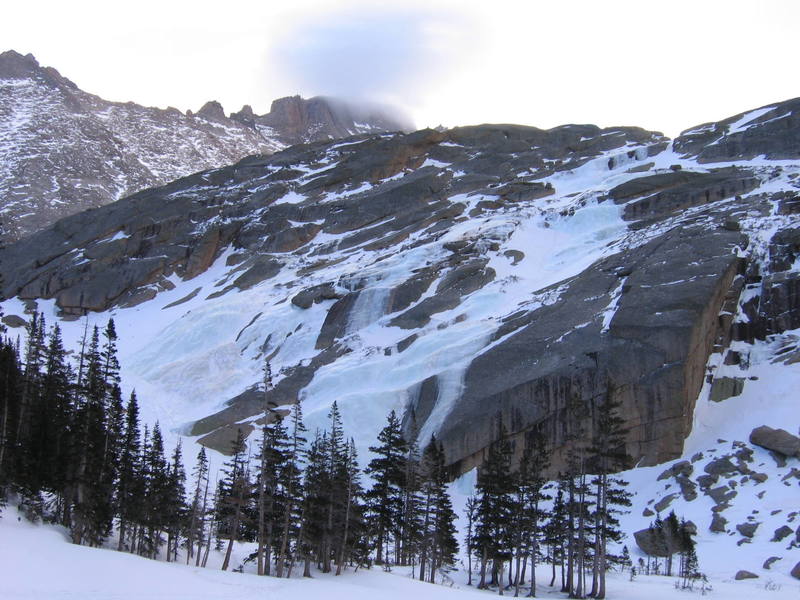 Black Lake Slabs and Long's Peak taken Feb. 25, 2006.