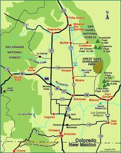 Map of the San Luis Valley.