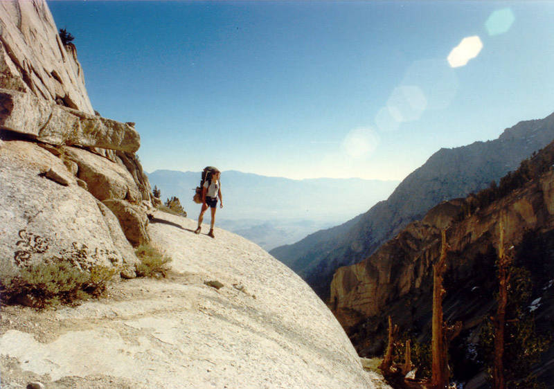 Joe O'Connor at the end of the Ebersbacher Ledges. October 1986.