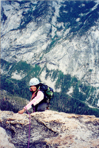 Melody pauses high above Bubbs Creek.