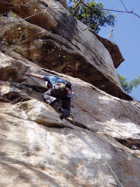 Finishing the traverse. When you stand up here, you get a bit of a rest.