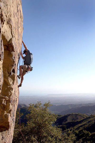 Tim Coates, owner of Real Cheap Sports in Ventura, cruises "Grib Dat Hole."