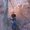 Belay at the top of pitch 2