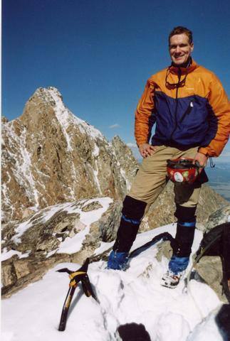 After soloing Middle Teton Glacier and E Ridge in fresh fall conditions.