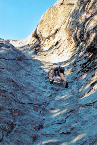Karsten climbing Hydrotube.