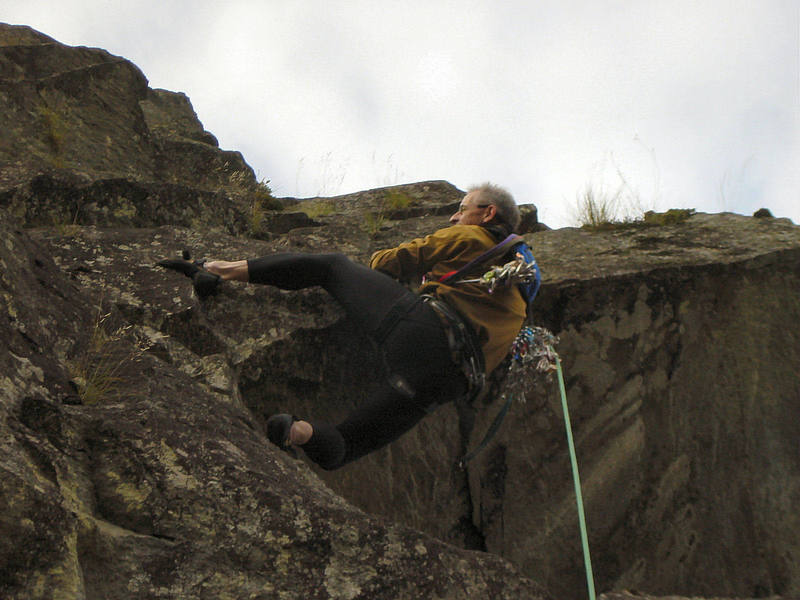 Joseph looking smooth on a steep roof during the FFA.