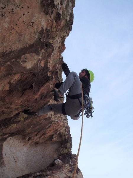5.10- pitch high on the route