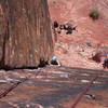 One of the nice climbs in Moderate Mecca.  A good place to learn trad with some short and easy routes.
