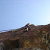 Christian climbing on Dry Socket 5.8