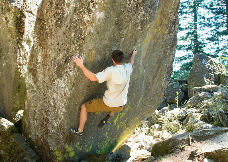 Me trying to re-arrange my feet after sticking the first right hand toss.
