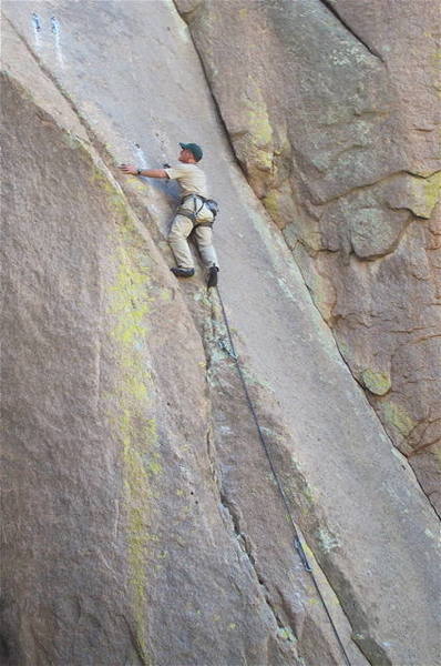 EFR on the second ascent of Ringtail Arete.