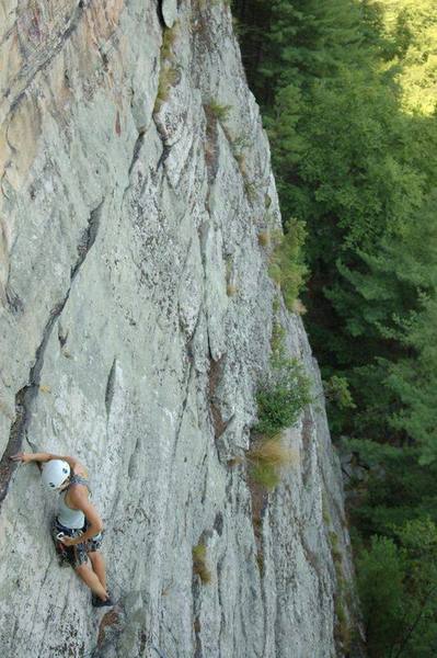 Becky Diamond beginning the diagonal up right to the flake.