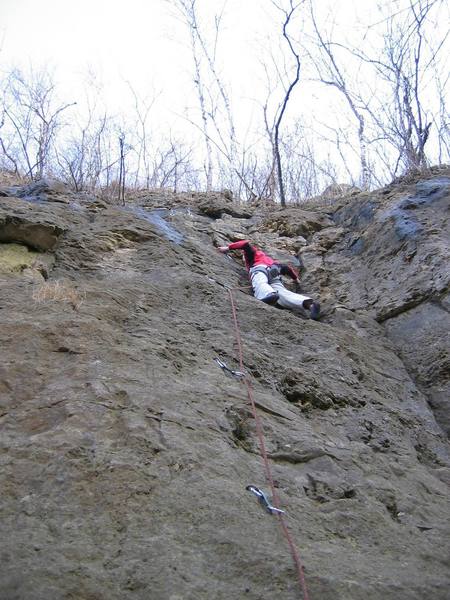 Anna on her first sport lead ever.