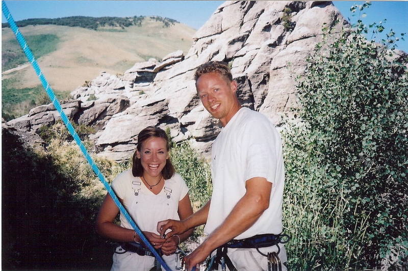 Eric and Kimberly enjoying a day of climbing on Owl Rock at The City of Rocks!
